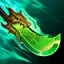 Spear of Shojin icon showing a green-and-gold spearhead
