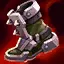 Plated Steelcaps icon showing a dark armored boot with silver plating