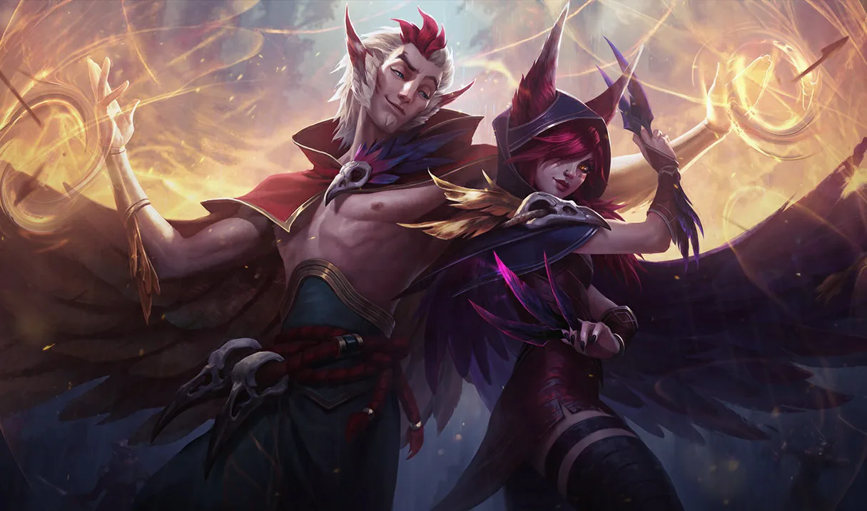 Xayah base splash art