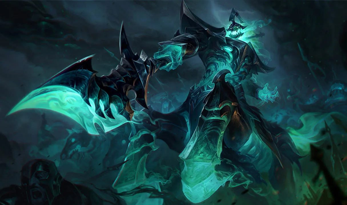 Hecarim charges forward in official League of Legends splash art