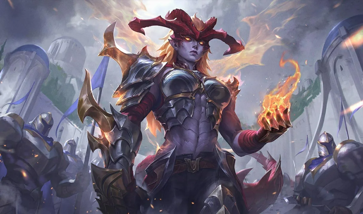 Shyvana in official League of Legends splash art