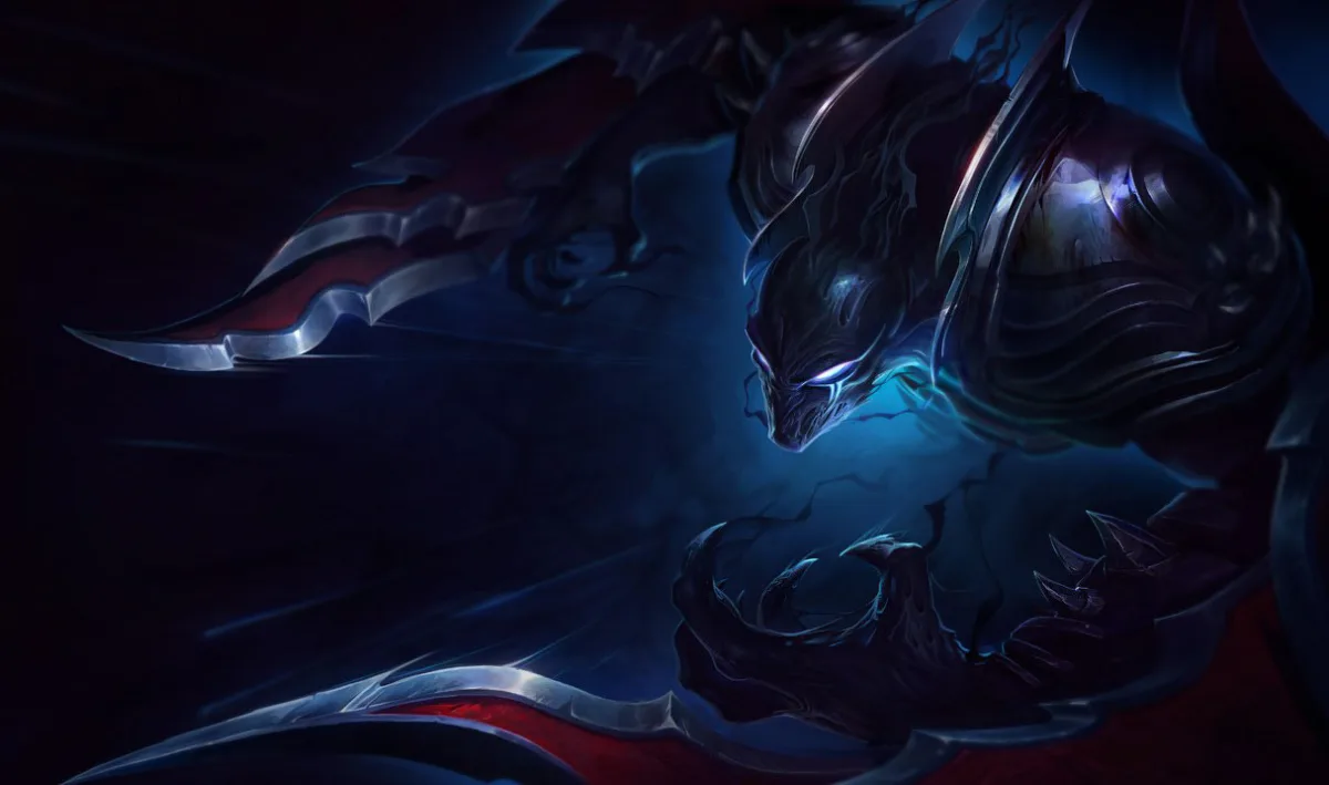 Nocturne emerging from darkness with bladed arms