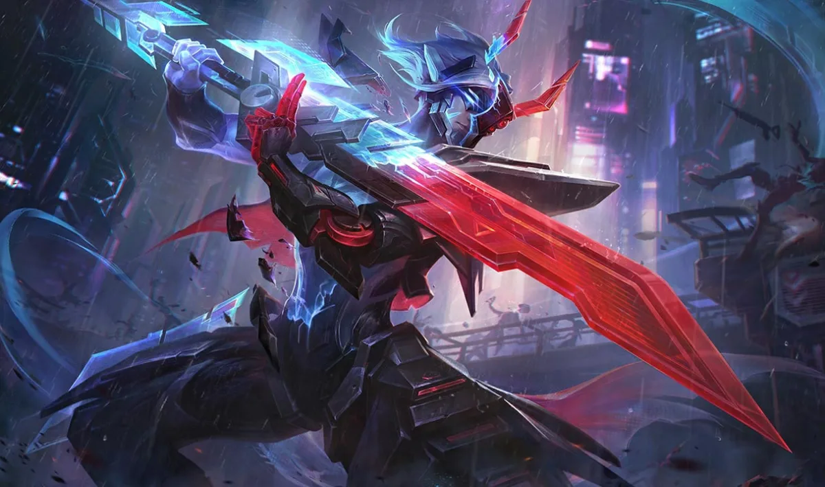 PROJECT Command Line Yi standing in red machine armor