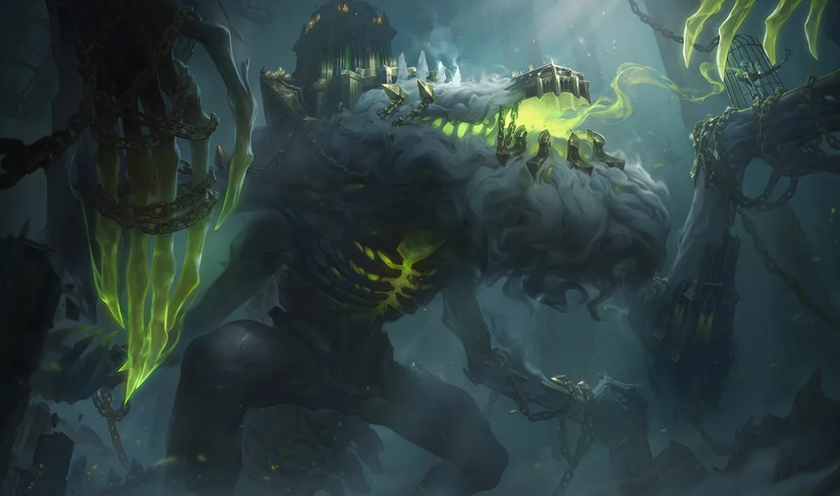 Broken Covenant Cho'Gath looming over a misty forest