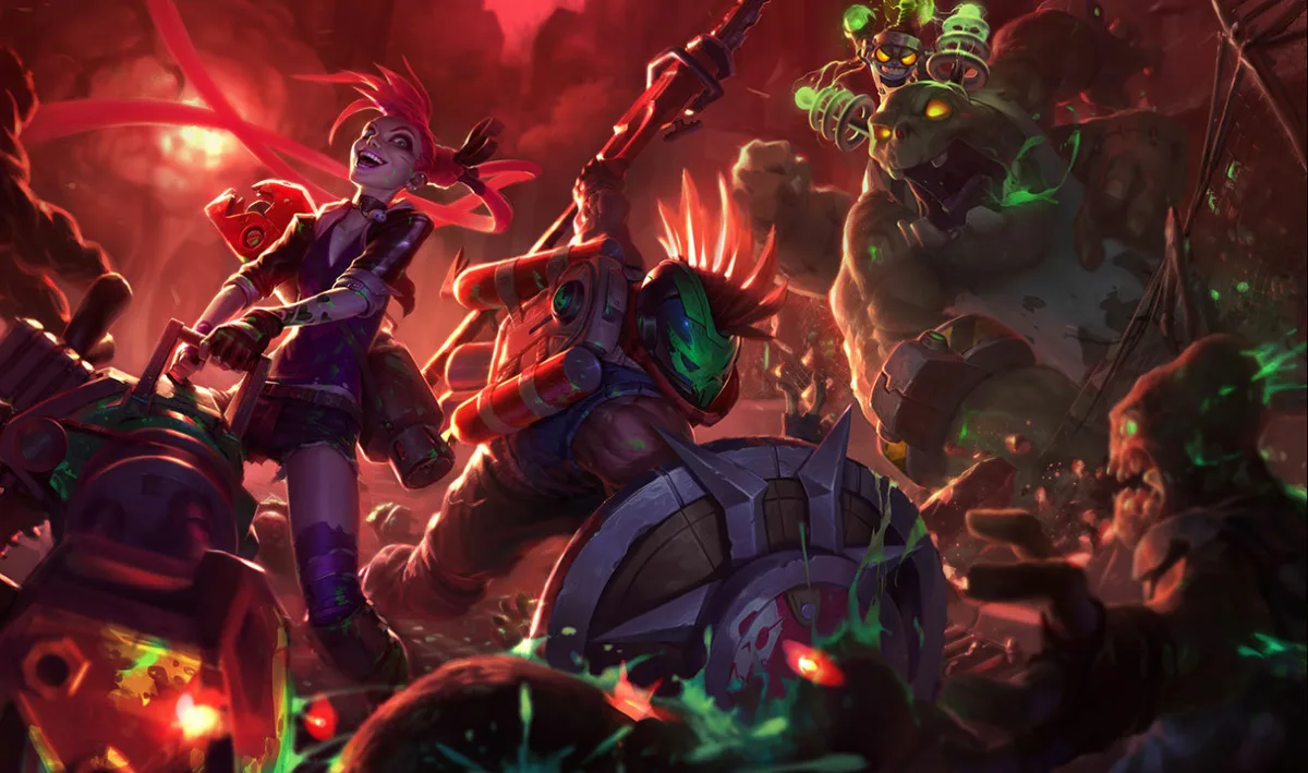 Zombie Slayer Pantheon swinging a chainsaw spear through a horde