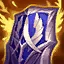 Randuin's Omen icon showing a silver-and-purple shield against a gold background