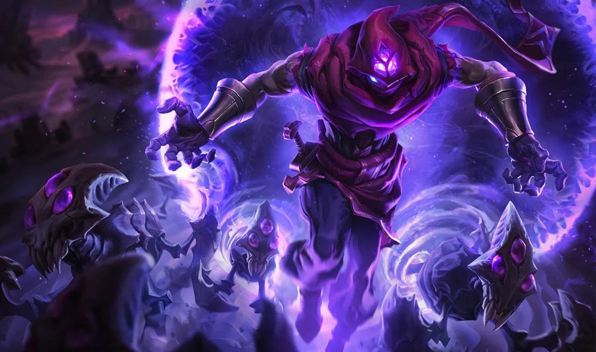 Malzahar opening a Void portal in official League of Legends splash art