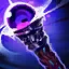 Void Staff icon showing a twisted dark staff beneath a glowing purple ring